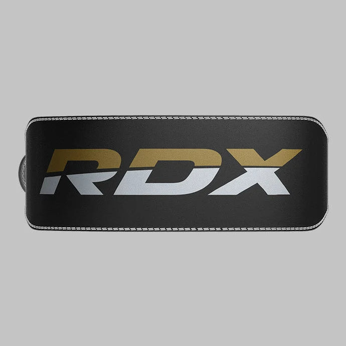 CINTURÓN DE GIMNASIO PARA LEVANTAMIENTO DE PESAS DE CUERO ACOLCHADO DE 4 PULGADAS - RDX