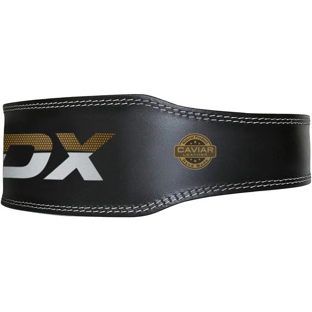 CINTURÓN DE CUERO DE 6 PULGADAS PARA LEVANTAMIENTO DE PESAS Y FITNESS - RDX