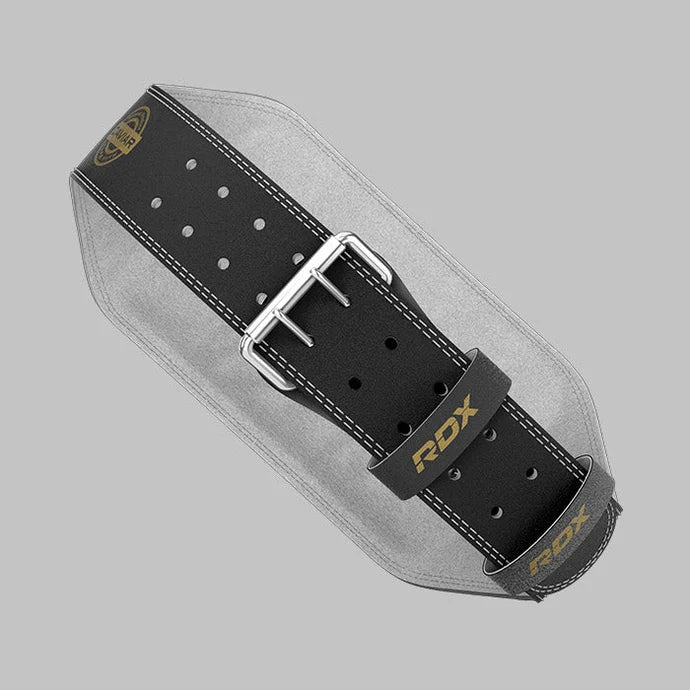 CINTURÓN DE CUERO DE 6 PULGADAS PARA LEVANTAMIENTO DE PESAS Y FITNESS - RDX